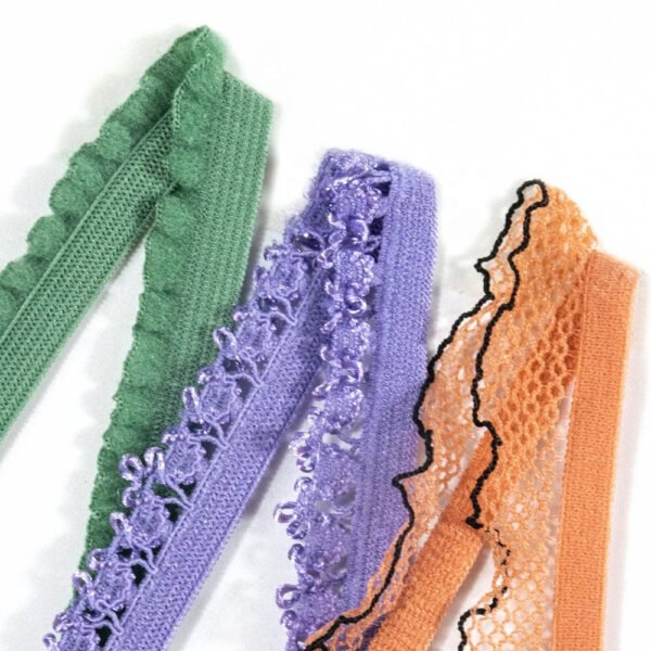 Wholesale Bra Picot Elastic Band Crown Picot Loop Frilly Lace Trim Elastics Band Spandex Tape for Headband Lingerie Sewing