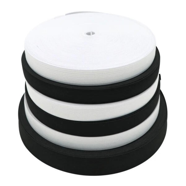 Wholesale Crochet Elastic Flat Webbing Elastic Band Polyester Latex for Bags Shoes Underwear Trousers Clothes