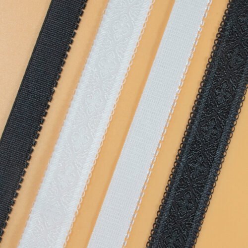 10mm Picot Edge Elastic High Elastic Nylon Teeth Trimming Jacquard Pattern Bra Shoulder Strap for Lingerie Underwear Elastic