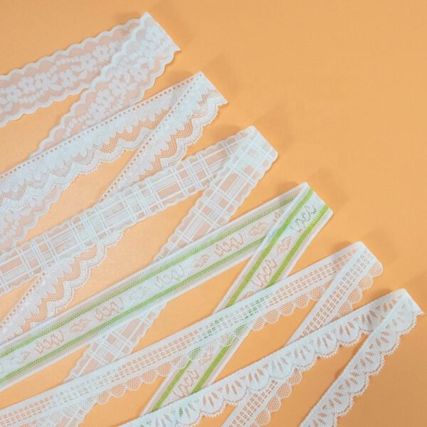 Lace With Assorted Pattern Eyelet Lace Ribbon Elastics for Wrapping Gift Bags Wedding Flower Decoration Card Making