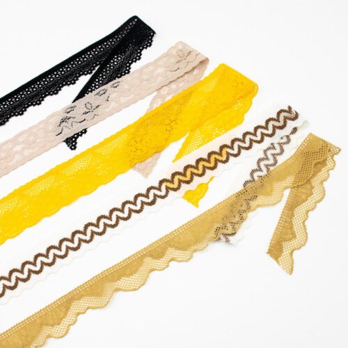 White Thin Crocheted Fabric DIY Lace Trim Elastic Use for DIY Wedding/Birthday/Christmas Decorations