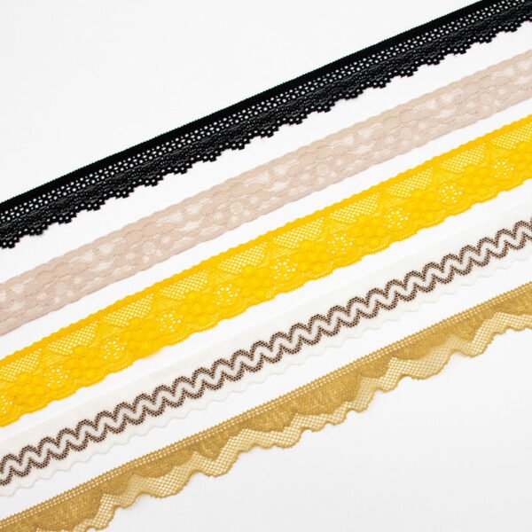 Main-49 White Thin Crocheted Fabric DIY Lace Trim Elastic Use for DIY Wedding/Birthday/Christmas Decorations
