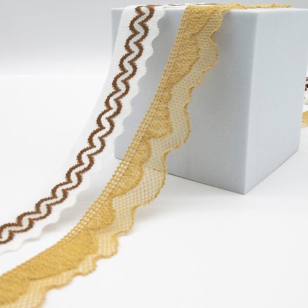 Main-50 White Thin Crocheted Fabric DIY Lace Trim Elastic Use for DIY Wedding/Birthday/Christmas Decorations