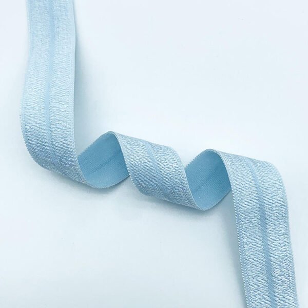 Wholesale Stock 1.5cm Polyester Fabric Bright Single Fold Bias Binding Spandex Elastic Tape Ribbon Band for Clothing