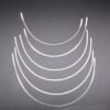 SKU-03-IRON High Quality Bra Accessory Underwear Steel Ring Customized String Stainless Steel Ring V or U Shape Iron Steel Ring for Bra
