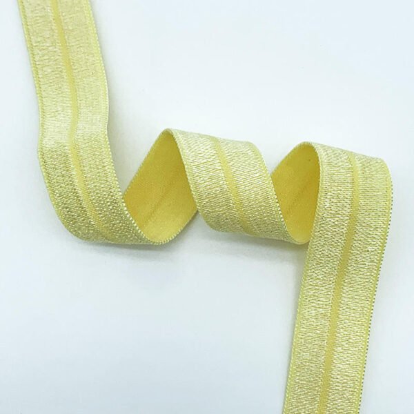 Wholesale Stock 1.5cm Polyester Fabric Bright Single Fold Bias Binding Spandex Elastic Tape Ribbon Band for Clothing