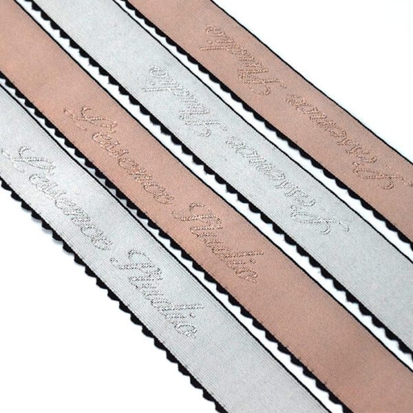 Custom Shiny Bra Shoulder Straps Nylon Bra Elastic With Custom logo for Woman Lingerie Tape
