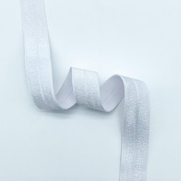 Wholesale Stock 1.5cm Polyester Fabric Bright Single Fold Bias Binding Spandex Elastic Tape Ribbon Band for Clothing