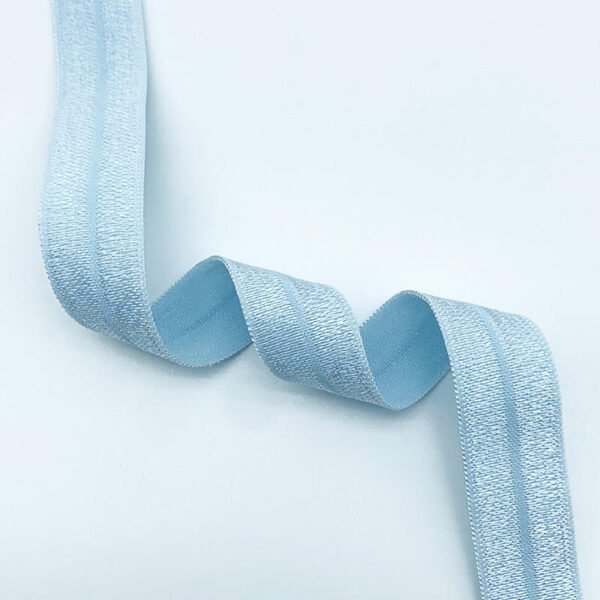 Wholesale Stock 1.5cm Polyester Fabric Bright Single Fold Bias Binding Spandex Elastic Tape Ribbon Band for Clothing