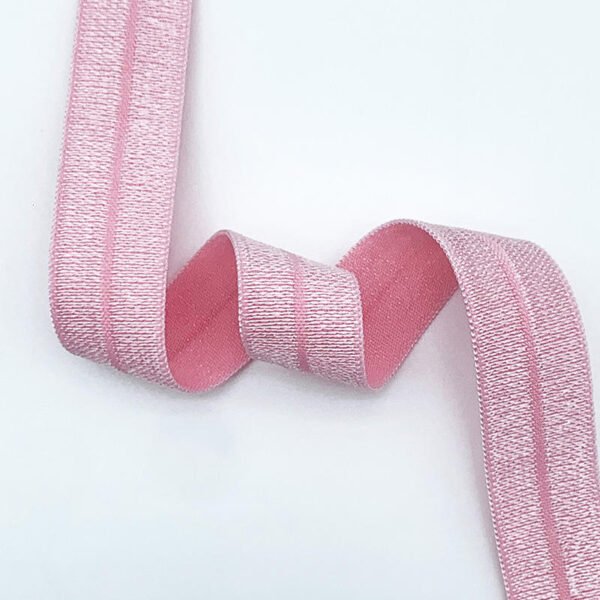 Wholesale Stock 1.5cm Polyester Fabric Bright Single Fold Bias Binding Spandex Elastic Tape Ribbon Band for Clothing