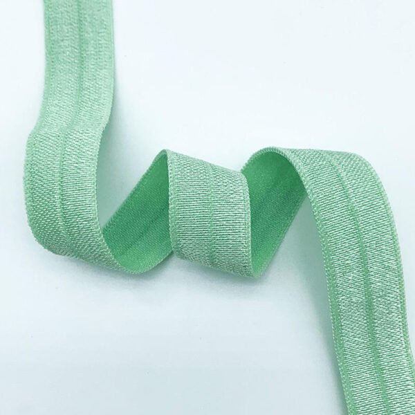 Wholesale Stock 1.5cm Polyester Fabric Bright Single Fold Bias Binding Spandex Elastic Tape Ribbon Band for Clothing
