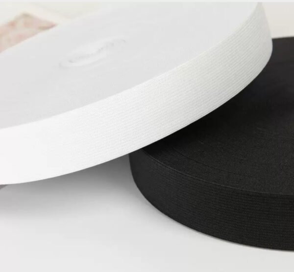Wholesale Crochet Elastic Flat Webbing Elastic Band Polyester Latex for Bags Shoes Underwear Trousers Clothes